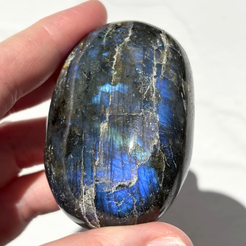 【Labradorite Palm Stone④】マダガスカル産 ラブラドライトパーム