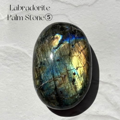 【Labradorite Palm Stone⑤】マダガスカル産 ラブラドライトパーム