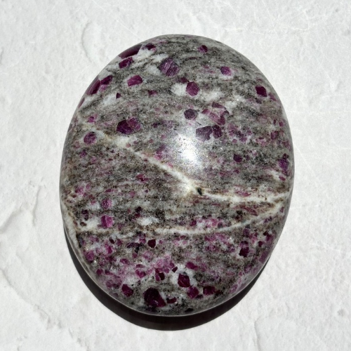 【Ruby in Matrix Palm Stone④】インド産 ルビーインマトリックス パームストーン