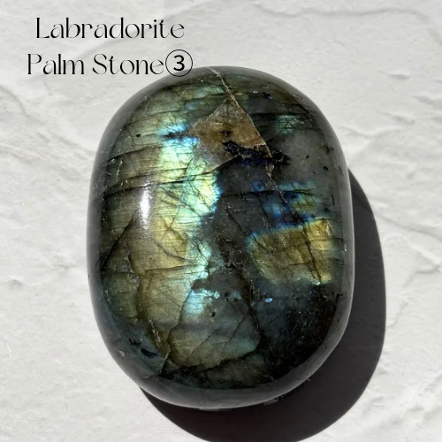 【Labradorite Palm Stone③】マダガスカル産 ラブラドライトパーム