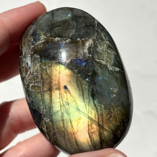 【Labradorite Palm Stone⑤】マダガスカル産 ラブラドライトパーム