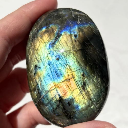 【Labradorite Palm Stone⑤】マダガスカル産 ラブラドライトパーム