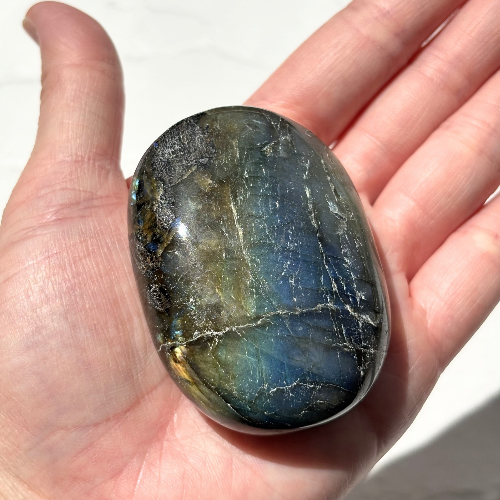 【Labradorite Palm Stone⑥】マダガスカル産 ラブラドライト パームストーン